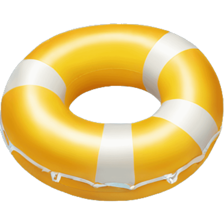 inflatable floating ring on pool emoji