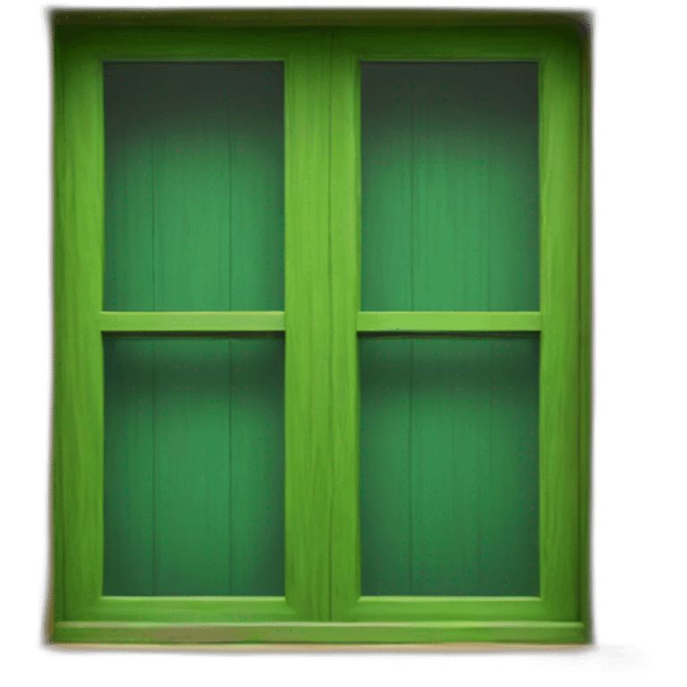 Wooden house ob green windows emoji