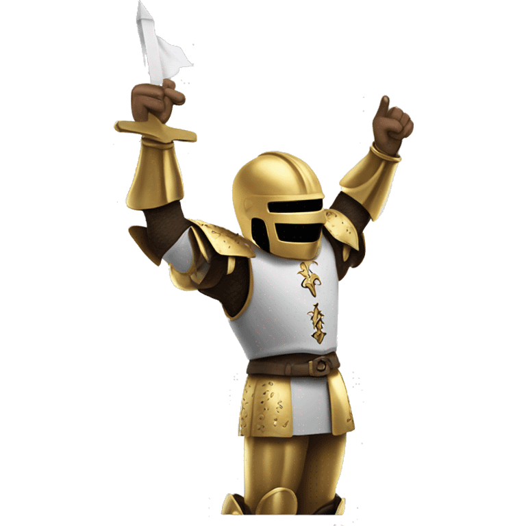 Golden Knight victory celebration hands up emoji