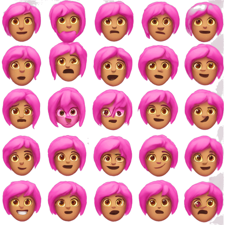 Pink emojis emoji