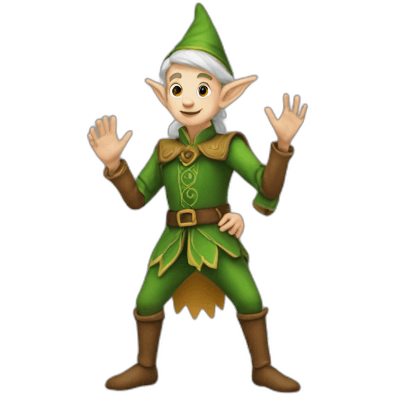 Elf-with-one-hand emoji