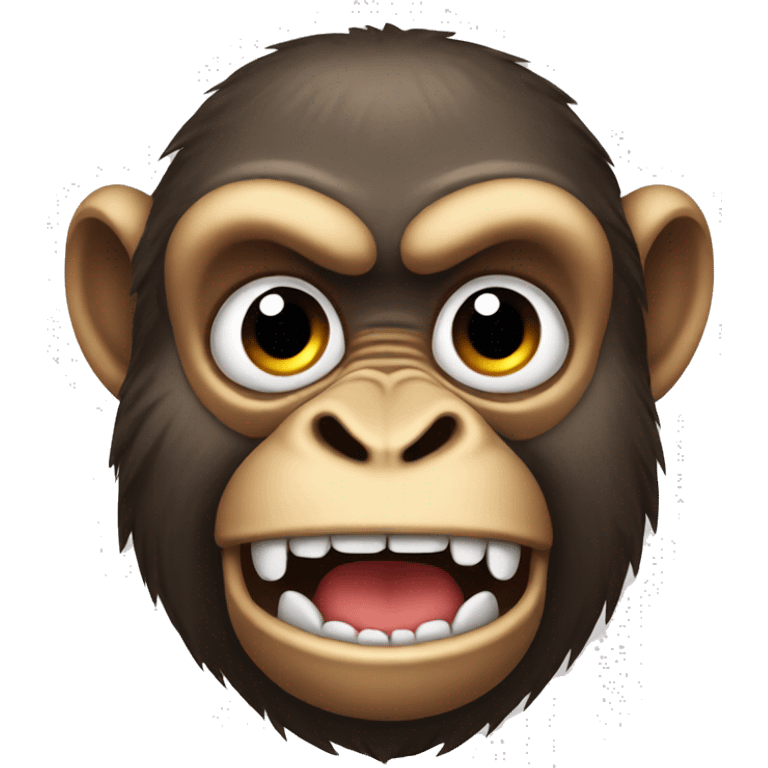 Monkey with an angry face emoji