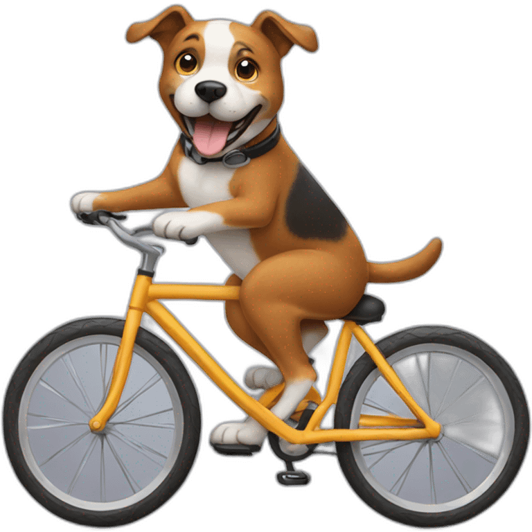 dog riding a bike emoji