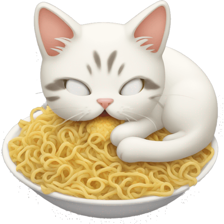 Cat eat ramens emoji