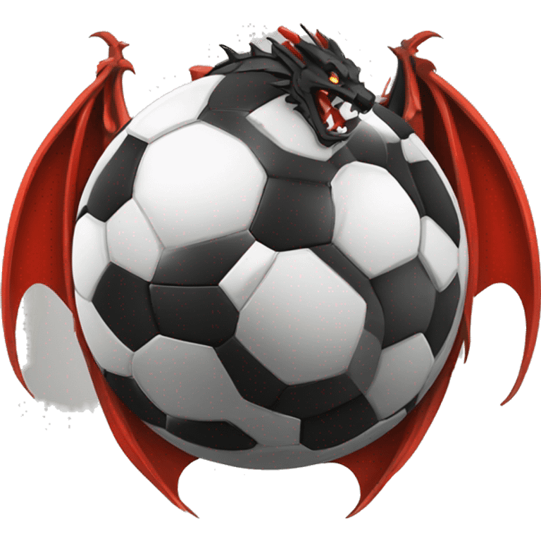 blason de football avec un dragon noir emoji