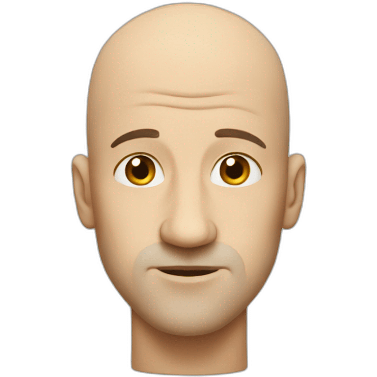 bald man with a big nose with no mustache emoji