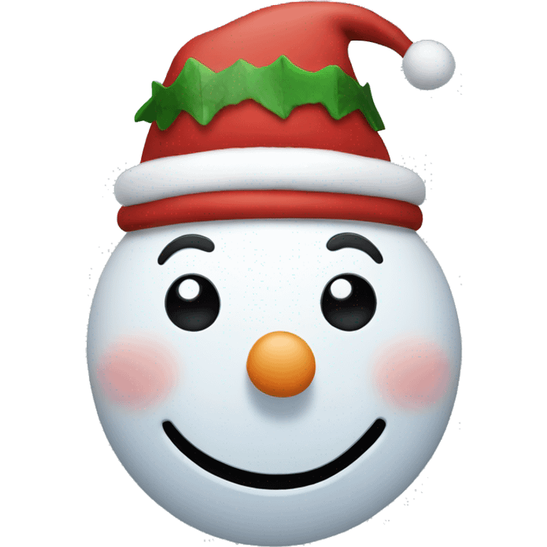 snowman with christmas hat emoji