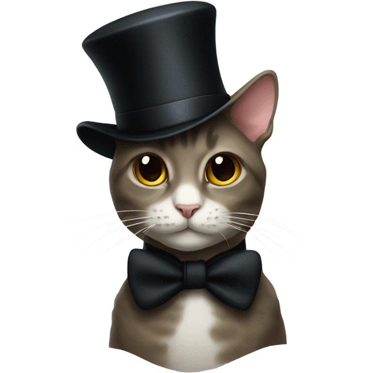 cat with a tophat emoji