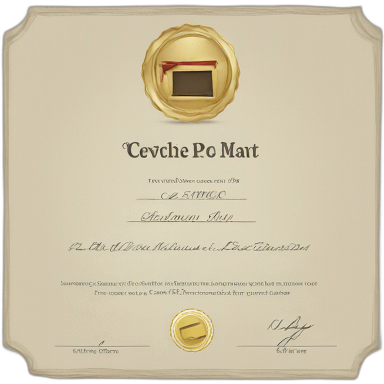 Certificate emoji