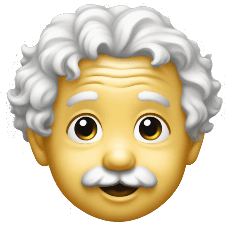 albert einstein happy baby face gold panny emoji