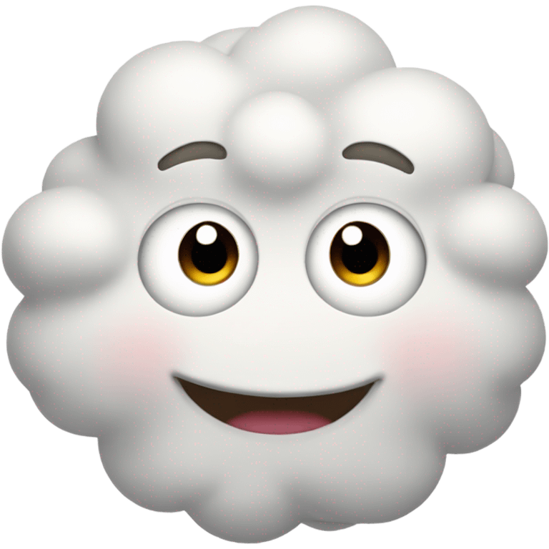 Cloud with face emoji