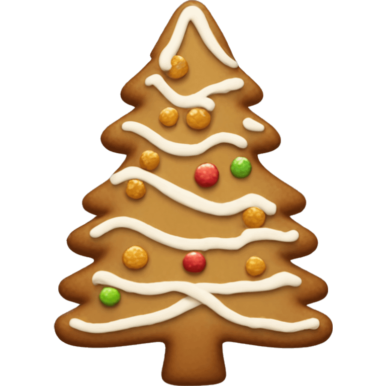 Beige Christmas tree ginger bread emoji