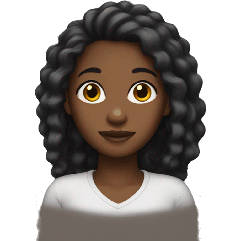 Black girl with locks  emoji