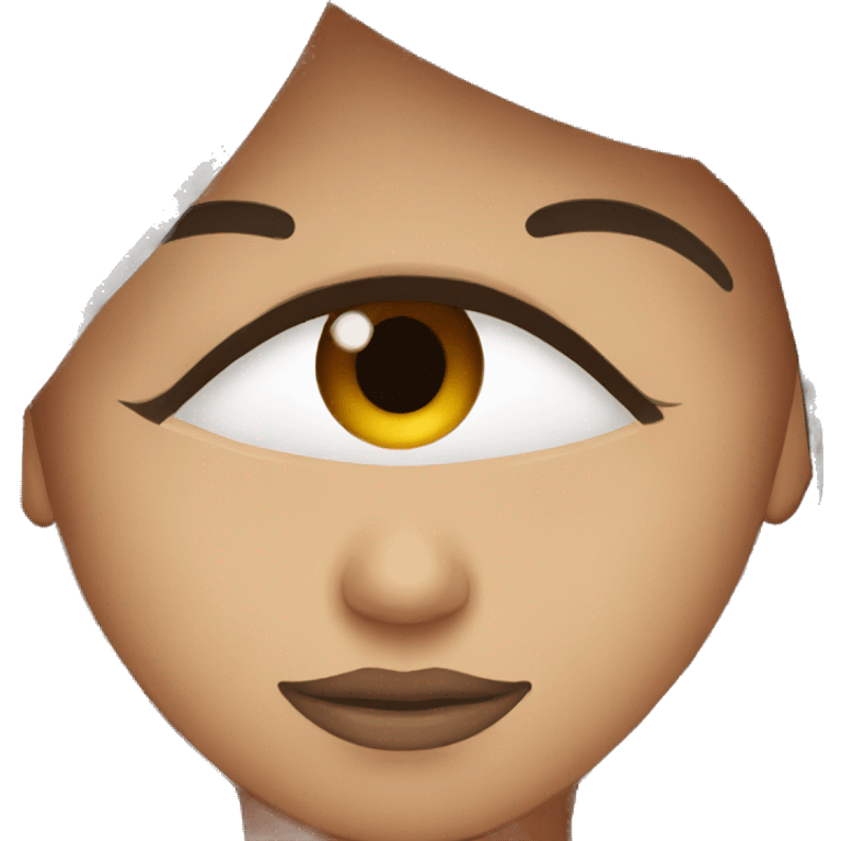 dark brown eye color of a woman emoji