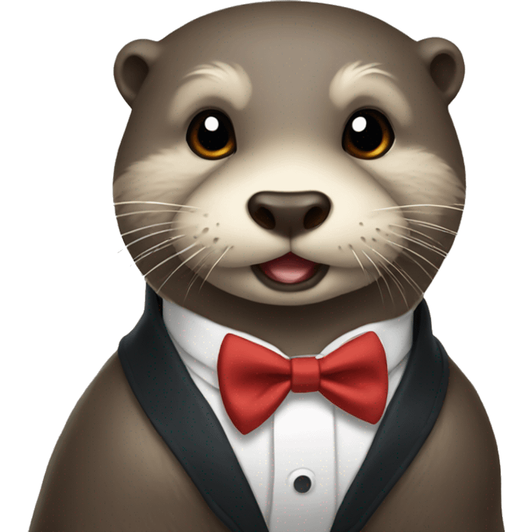 Otter wearing bow tie  emoji