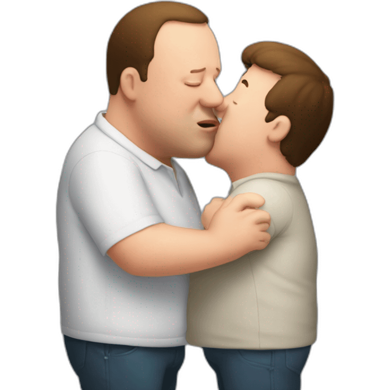 Peter griffin kissing Kevin james emoji