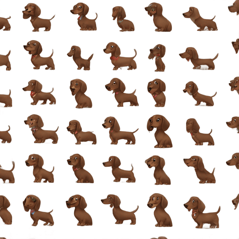 Winner dog dachshund all brown small  emoji