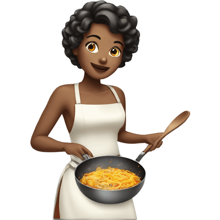 Beauty woman cooking emoji