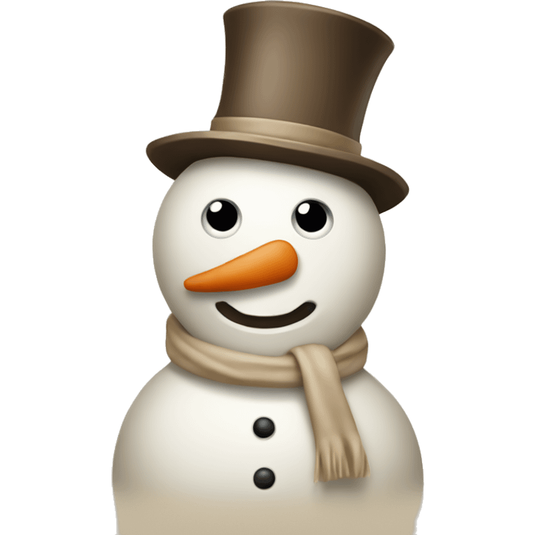 A beige snowman. emoji