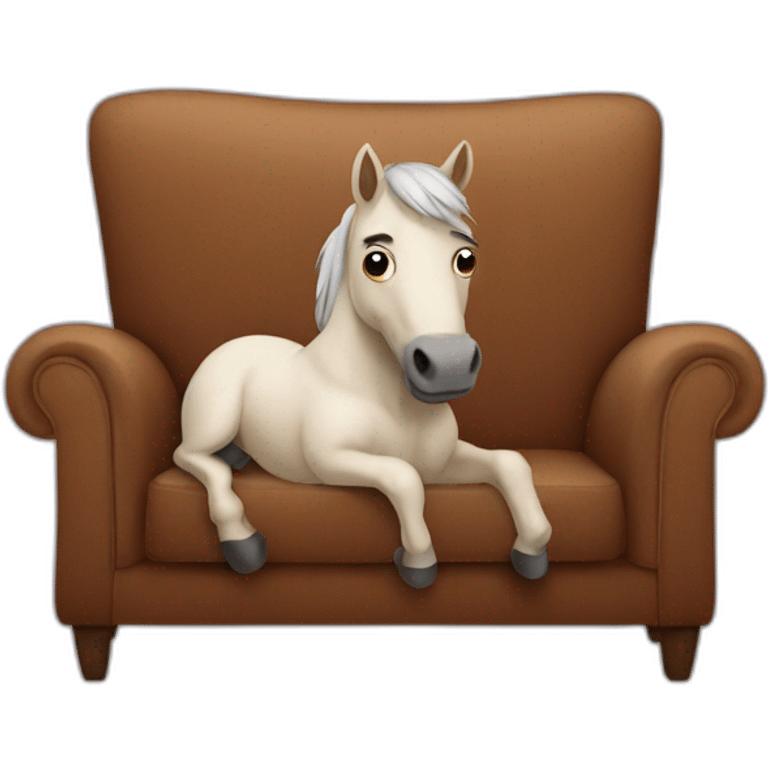 Horse in a couch emoji