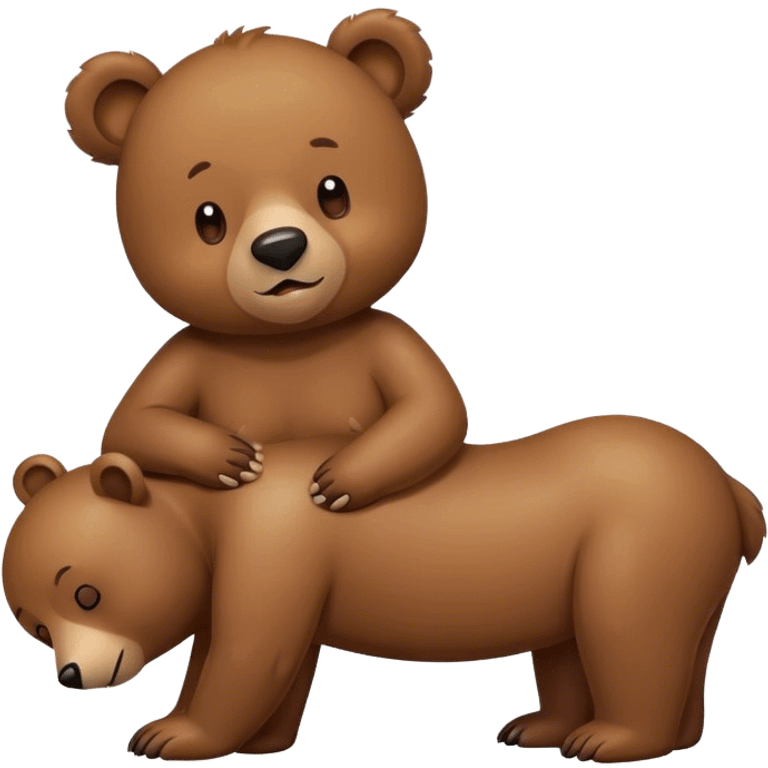 Massage on a bear emoji