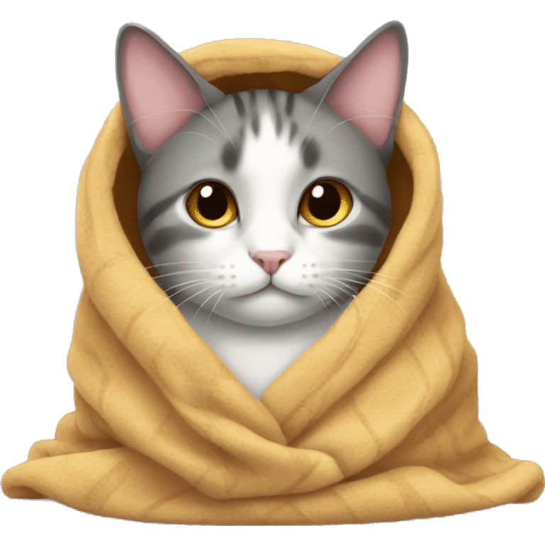 Cat in a Blanket emoji