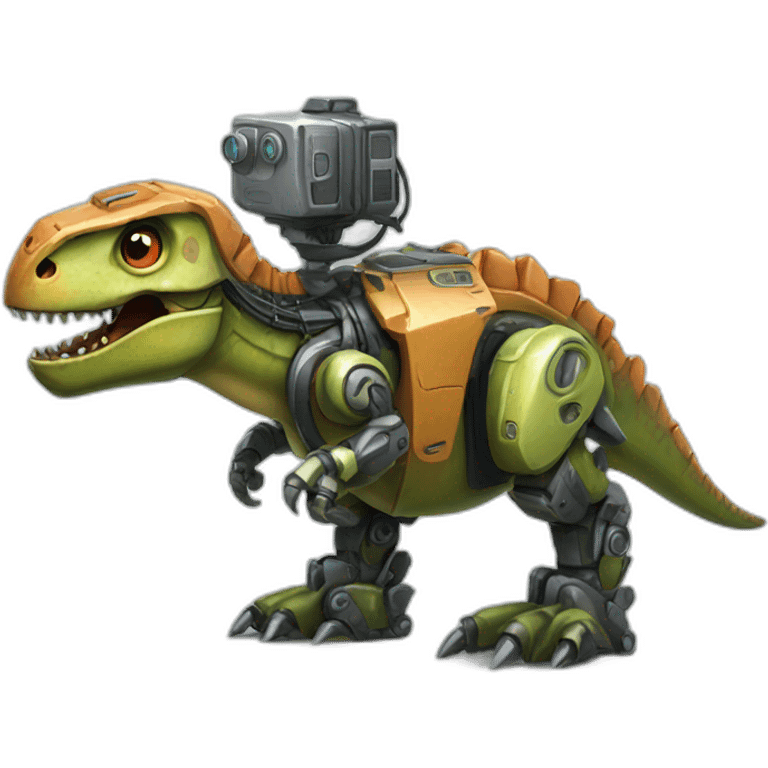 Dinosaur robot emoji