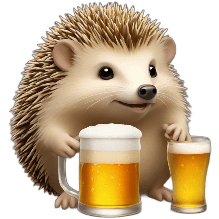 hedgehog drink beer for bitcoin emoji