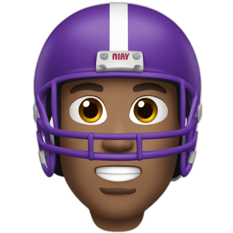 football player with purple shirt and white short emoji