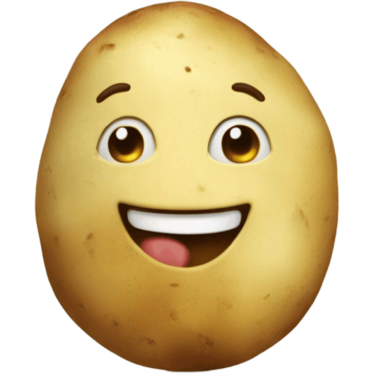 A potato smiling emoji