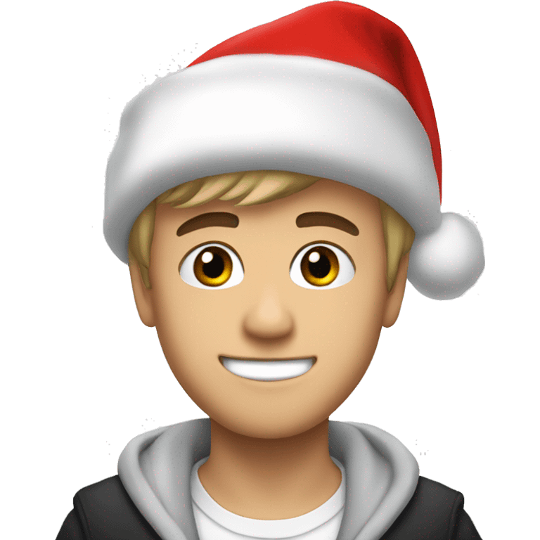 justin bieber with santa hat emoji