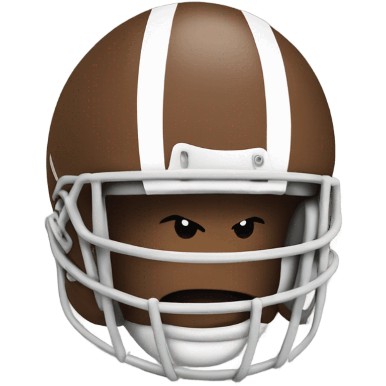 Football with angry face emoji