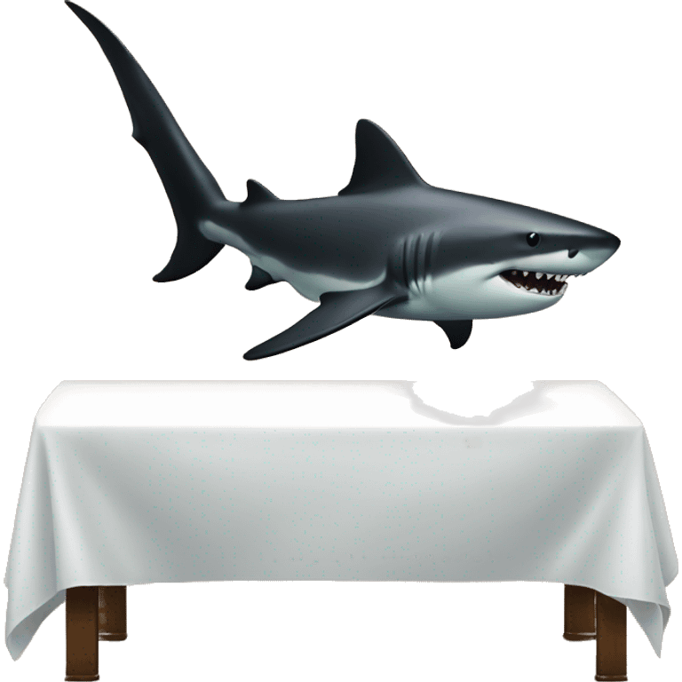 Black Shark in a table emoji