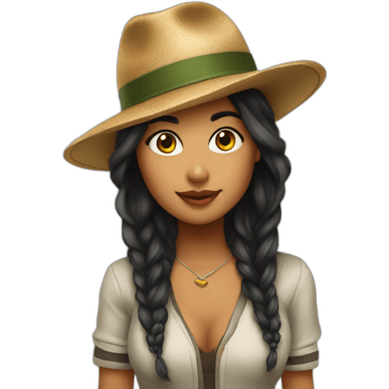 Mia kalifa with hat emoji