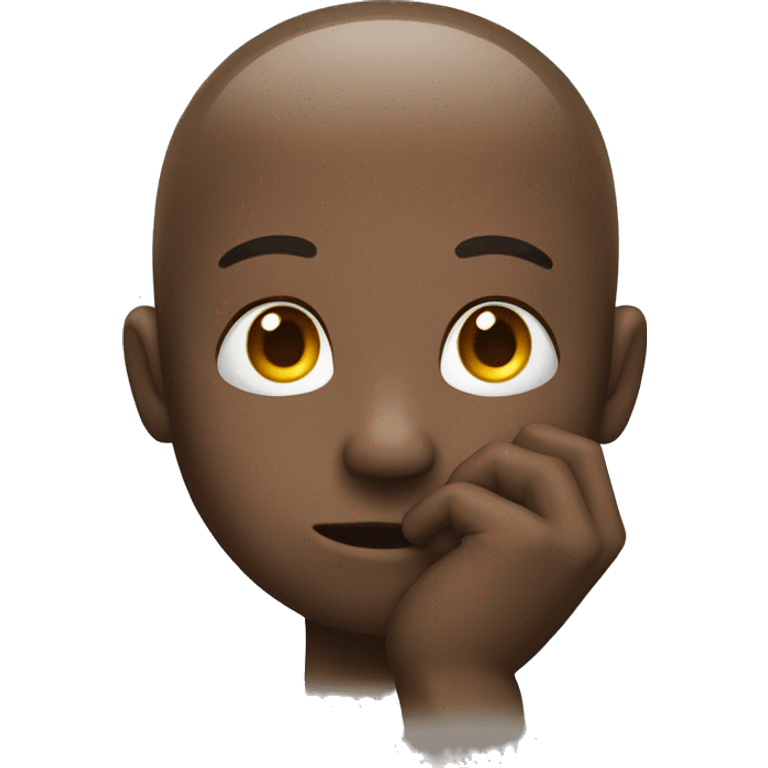 emoji with a hand on face thinking emoji