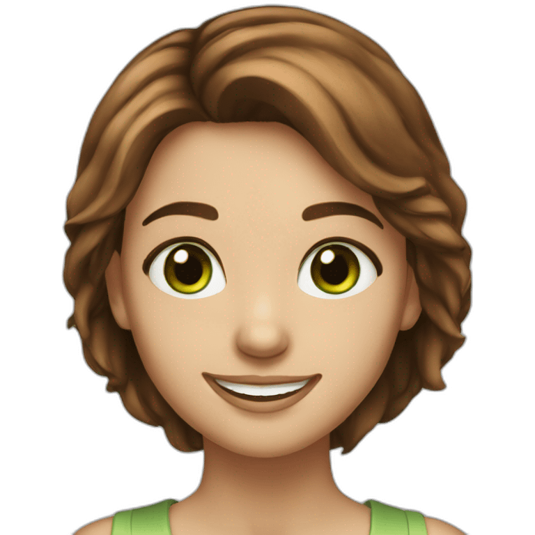 beautiful-girl-brown-hair-green-eyes-smile emoji