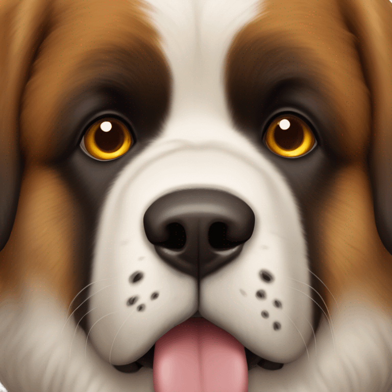 Saint Bernard face emoji