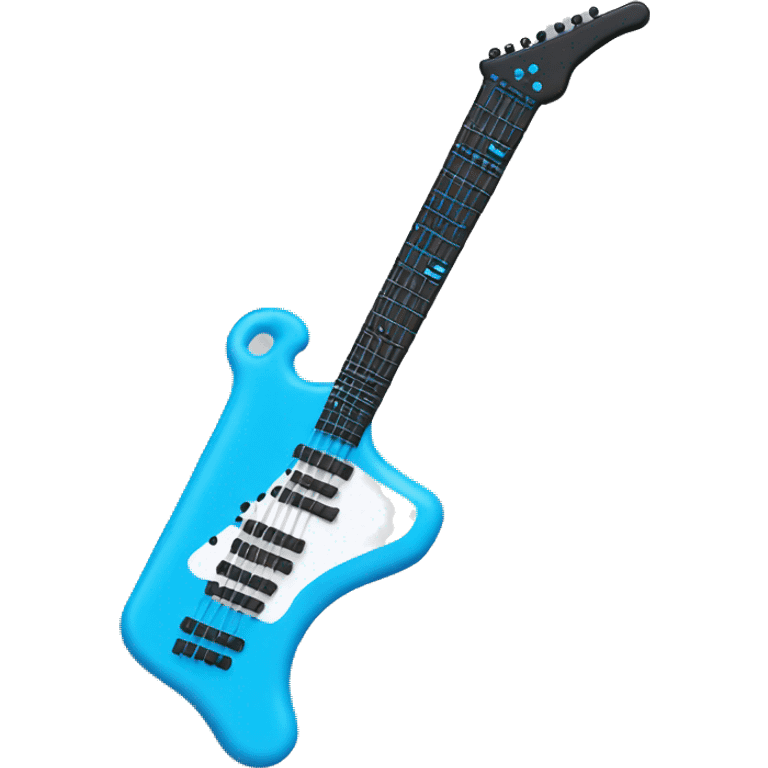 Blue keytar. No buttons or keys on the neck  emoji