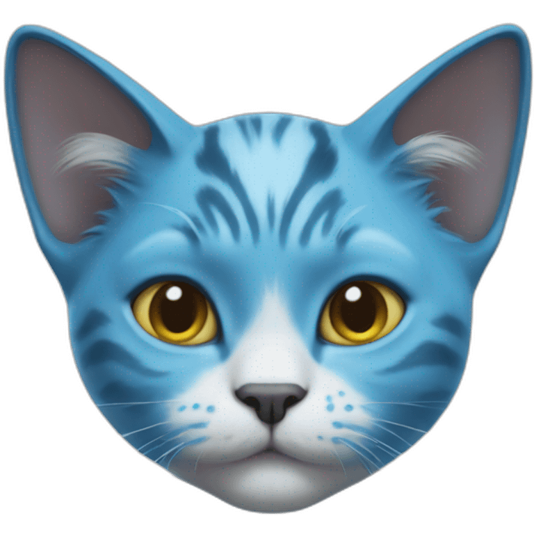 realistic blue smurf cat emoji