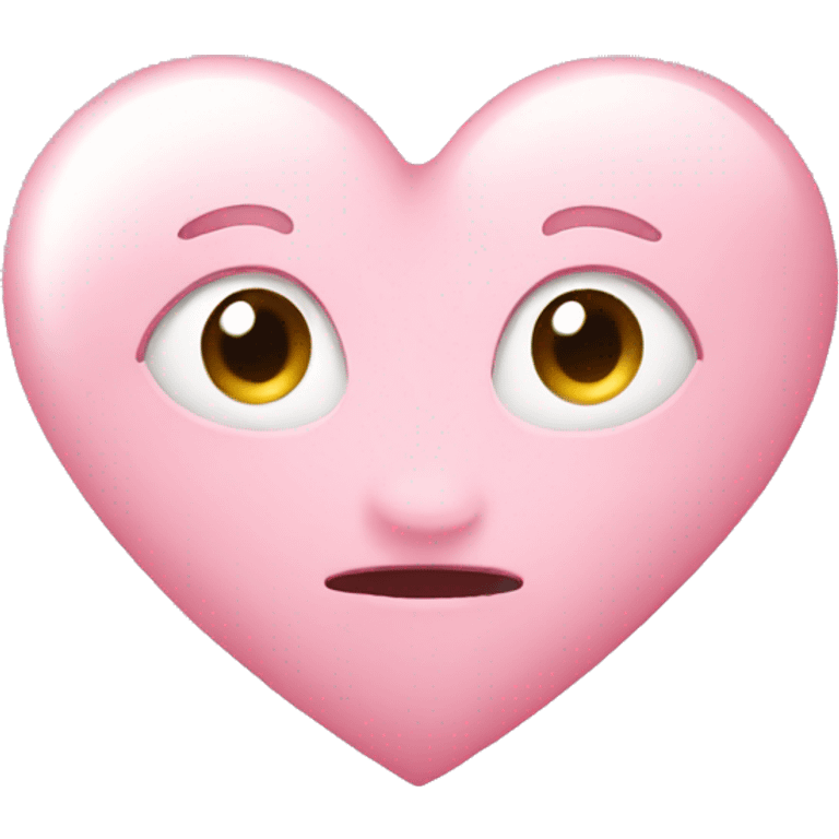 light pink heart with face  emoji