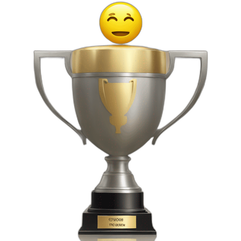 trophy with youtube logo emoji