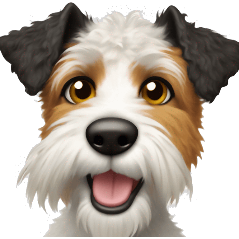 Rough-haired Fox Terrier with Black Ear emoji