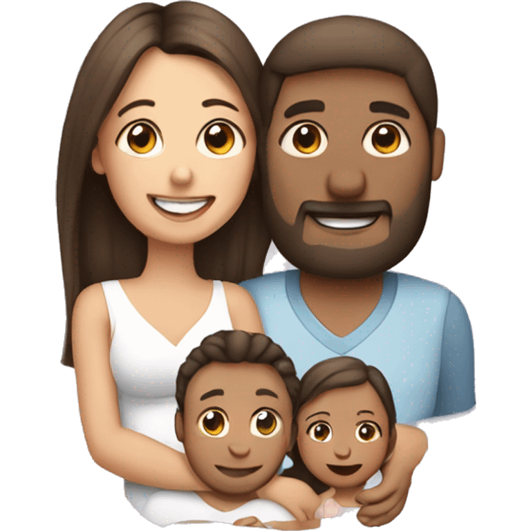 Mum, dad, daughter and newborn  emoji