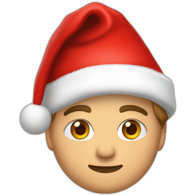 leonardo dicaprio red santa hat on head emoji