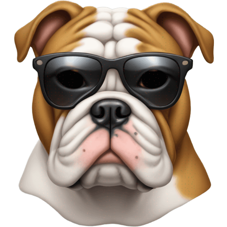 A bulldog wearing sunglasses emoji