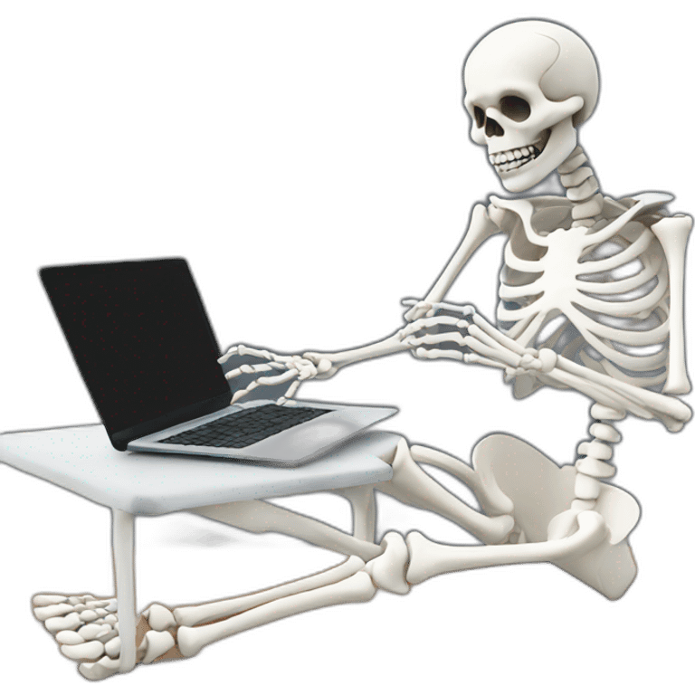 Skeleton with laptop emoji