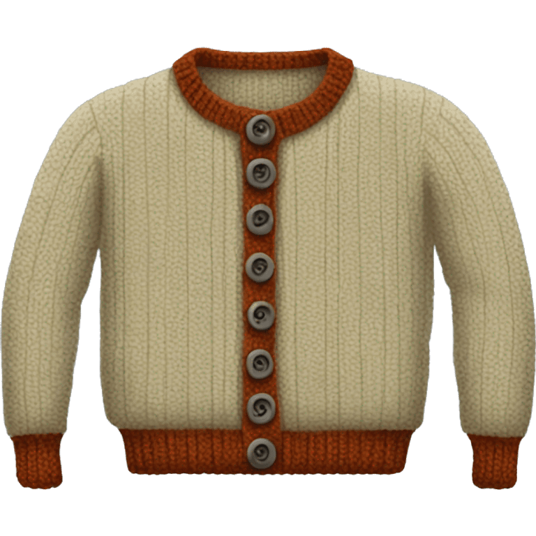 Sweater with buttons emoji