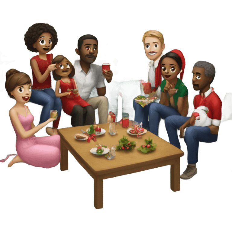 Christmas party at home emoji