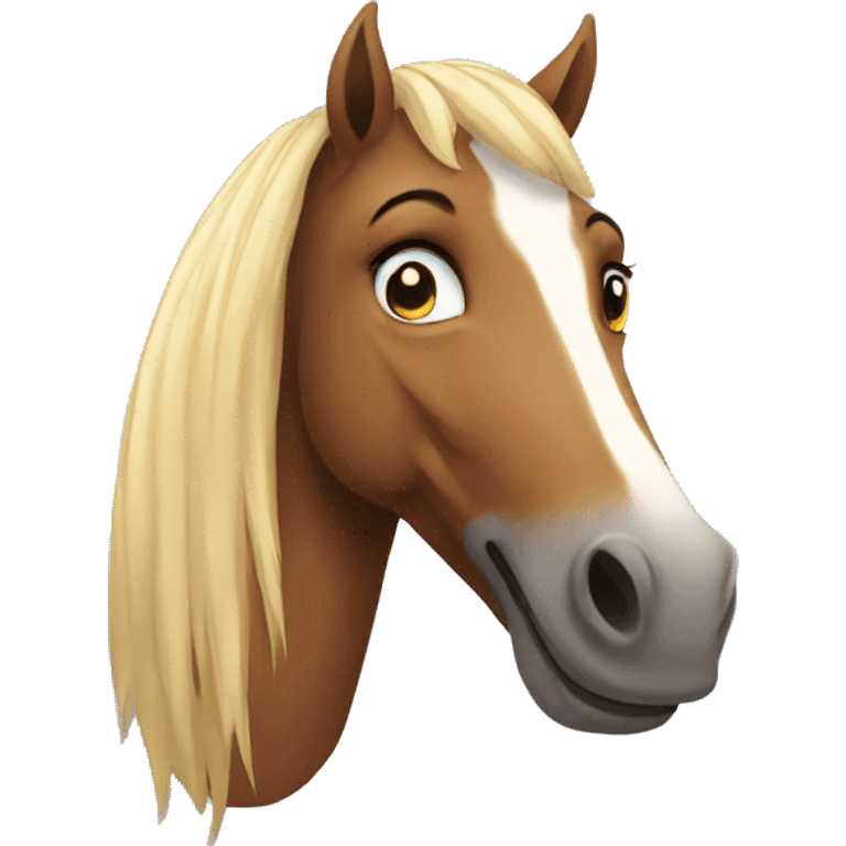 Horse smiling emoji