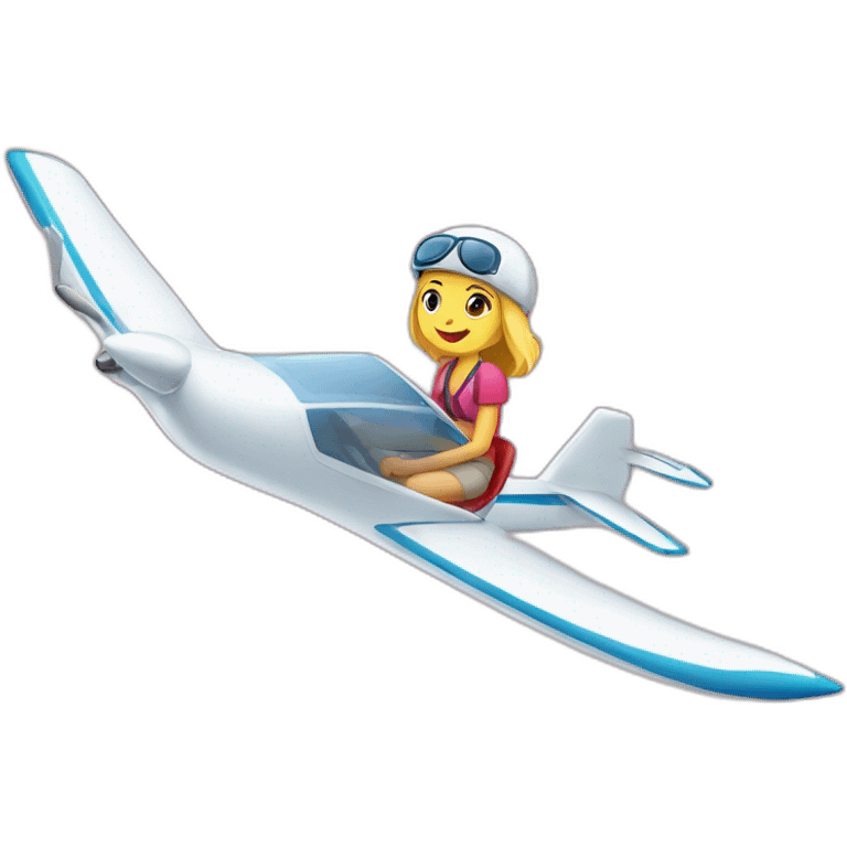 Sailplane with girl emoji